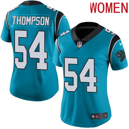 2019 Women Carolina Panthers #54 Thompson blue Nike Vapor Untouchable Limited NFL Jersey->women nfl jersey->Women Jersey